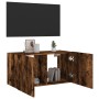Wand-TV-Möbel mit LED-Leuchten, Räuchereiche 80x35x41 cm von , TV-Möbel - Ref: Foro24-837320, Preis: 57,80 €, Rabatt: %