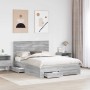 Estructura de cama con cajón Gris Sonoma 140 x 200 cm en Conjuntos de muebles | Comprar online en Foro24