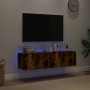 TV-Wandmöbel LED-Leuchten 2 Stück Räuchereiche 60x35x31 cm von , TV-Möbel - Ref: Foro24-837276, Preis: 84,87 €, Rabatt: %
