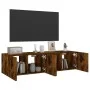 TV-Wandmöbel LED-Leuchten 2 Stück Räuchereiche 60x35x31 cm von , TV-Möbel - Ref: Foro24-837276, Preis: 83,66 €, Rabatt: %