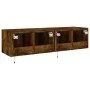 TV-Wandmöbel LED-Leuchten 2 Stück Räuchereiche 60x35x31 cm von , TV-Möbel - Ref: Foro24-837276, Preis: 83,66 €, Rabatt: %