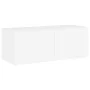 Wandmontierter TV-Schrank mit LED-Leuchten weiß 80x35x31 cm von , TV-Möbel - Ref: Foro24-837281, Preis: 58,35 €, Rabatt: %