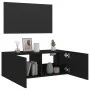 Wandmontierter TV-Schrank mit LED-Leuchten schwarz 80x35x31 cm von , TV-Möbel - Ref: Foro24-837283, Preis: 43,37 €, Rabatt: %