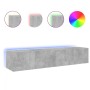 TV-Wandmöbel LED-Leuchten 2 Stück betongrau 80x35x31 cm von , TV-Möbel - Ref: Foro24-837288, Preis: 112,53 €, Rabatt: %