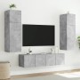 TV-Wandmöbel LED-Leuchten 2 Stück betongrau 80x35x31 cm von , TV-Möbel - Ref: Foro24-837288, Preis: 112,53 €, Rabatt: %