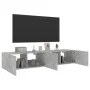 TV-Wandmöbel LED-Leuchten 2 Stück betongrau 80x35x31 cm von , TV-Möbel - Ref: Foro24-837288, Preis: 110,63 €, Rabatt: %