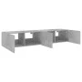 TV-Wandmöbel LED-Leuchten 2 Stück betongrau 80x35x31 cm von , TV-Möbel - Ref: Foro24-837288, Preis: 110,63 €, Rabatt: %