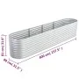 Silver galvanized steel flower bed 400x80x81 cm by vidaXL, Pots and planters - Ref: Foro24-45511, Price: 254,60 €, Discount: %
