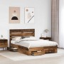 Estructura de cama con cajón Madera vieja 140 x 190 cm en Conjuntos de muebles | Comprar online en Foro24