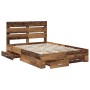Estructura de cama con cajón Madera vieja 140 x 190 cm en Conjuntos de muebles | Comprar online en Foro24