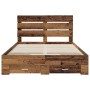Estructura de cama con cajón Madera vieja 140 x 190 cm en Conjuntos de muebles | Comprar online en Foro24