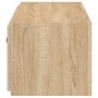 Wall-mounted TV cabinet with LED lights Sonoma oak 100x35x31 cm by , TV Furniture - Ref: Foro24-837297, Price: 66,36 €, Disco...