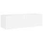 Wandmontierter TV-Schrank mit LED-Leuchten weiß 100x35x31 cm von , TV-Möbel - Ref: Foro24-837295, Preis: 90,62 €, Rabatt: %