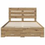 Estructura de cama con cajón Roble artesanal 140 x 190 cm en Conjuntos de muebles | Comprar online en Foro24