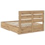 Estructura de cama con cajón Roble artesanal 140 x 190 cm en Conjuntos de muebles | Comprar online en Foro24