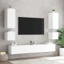 Wandmontierter TV-Schrank mit LED-Leuchten weiß 100x35x31 cm von , TV-Möbel - Ref: Foro24-837295, Preis: 90,62 €, Rabatt: %