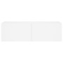 Wandmontierter TV-Schrank mit LED-Leuchten weiß 100x35x31 cm von , TV-Möbel - Ref: Foro24-837295, Preis: 90,62 €, Rabatt: %