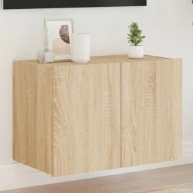 Wandmontierter TV-Schrank mit LED-Leuchten Sonoma-Eiche 60x35x41 cm von , TV-Möbel - Ref: Foro24-837306, Preis: 50,47 €, Raba...