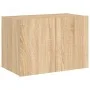 Wandmontierter TV-Schrank mit LED-Leuchten Sonoma-Eiche 60x35x41 cm von , TV-Möbel - Ref: Foro24-837306, Preis: 50,47 €, Raba...