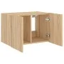 Wandmontierter TV-Schrank mit LED-Leuchten Sonoma-Eiche 60x35x41 cm von , TV-Möbel - Ref: Foro24-837306, Preis: 50,47 €, Raba...