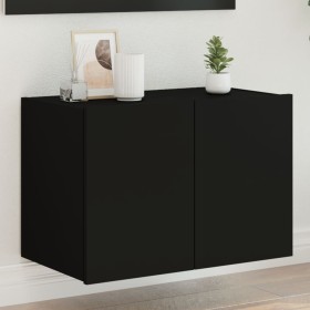 Wandmontierter TV-Schrank mit LED-Leuchten, schwarz, 60 x 35 x 41 cm von , TV-Möbel - Ref: Foro24-837304, Preis: 52,30 €, Rab...