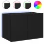 Wandmontierter TV-Schrank mit LED-Leuchten, schwarz, 60 x 35 x 41 cm von , TV-Möbel - Ref: Foro24-837304, Preis: 51,65 €, Rab...