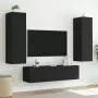 Wandmontierter TV-Schrank mit LED-Leuchten, schwarz, 60 x 35 x 41 cm von , TV-Möbel - Ref: Foro24-837304, Preis: 51,65 €, Rab...