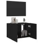 Wandmontierter TV-Schrank mit LED-Leuchten, schwarz, 60 x 35 x 41 cm von , TV-Möbel - Ref: Foro24-837304, Preis: 51,65 €, Rab...