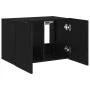 Wandmontierter TV-Schrank mit LED-Leuchten, schwarz, 60 x 35 x 41 cm von , TV-Möbel - Ref: Foro24-837304, Preis: 51,65 €, Rab...
