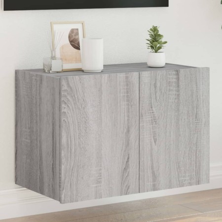 Wandmontierter TV-Schrank mit LED-Leuchten, Sonoma-Grau, 60 x 35 x 41 cm von , TV-Möbel - Ref: Foro24-837312, Preis: 51,84 €,...