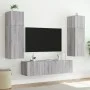 Wandmontierter TV-Schrank mit LED-Leuchten, Sonoma-Grau, 60 x 35 x 41 cm von , TV-Möbel - Ref: Foro24-837312, Preis: 51,20 €,...
