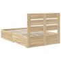 Estructura de cama con cajón Roble Sonoma 135 x 190 cm en Conjuntos de muebles | Comprar online en Foro24
