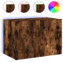 Wandmontierter TV-Schrank mit LED-Leuchten, geräucherte Eiche, 60 x 35 x 41 cm von , TV-Möbel - Ref: Foro24-837310, Preis: 50...