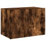 Wandmontierter TV-Schrank mit LED-Leuchten, geräucherte Eiche, 60 x 35 x 41 cm von , TV-Möbel - Ref: Foro24-837310, Preis: 50...