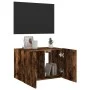 Mueble de TV de pared con luces LED roble ahumado 60x35x41 cm de , Muebles TV - Ref: Foro24-837310, Precio: 49,63 €, Descuent...