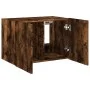 Mueble de TV de pared con luces LED roble ahumado 60x35x41 cm de , Muebles TV - Ref: Foro24-837310, Precio: 49,63 €, Descuent...