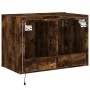 Mueble de TV de pared con luces LED roble ahumado 60x35x41 cm de , Muebles TV - Ref: Foro24-837310, Precio: 49,63 €, Descuent...