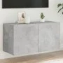Mueble de TV de pared con luces LED gris hormigón 80x35x41 cm de , Muebles TV - Ref: Foro24-837319, Precio: 57,26 €, Descuent...