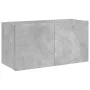 Wandmontierter TV-Schrank mit LED-Leuchten betongrau 80x35x41 cm von , TV-Möbel - Ref: Foro24-837319, Preis: 57,26 €, Rabatt: %