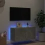 Wandmontierter TV-Schrank mit LED-Leuchten betongrau 80x35x41 cm von , TV-Möbel - Ref: Foro24-837319, Preis: 57,26 €, Rabatt: %