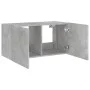 Mueble de TV de pared con luces LED gris hormigón 80x35x41 cm de , Muebles TV - Ref: Foro24-837319, Precio: 57,26 €, Descuent...