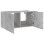 Wandmontierter TV-Schrank mit LED-Leuchten betongrau 80x35x41 cm von , TV-Möbel - Ref: Foro24-837319, Preis: 57,61 €, Rabatt: %