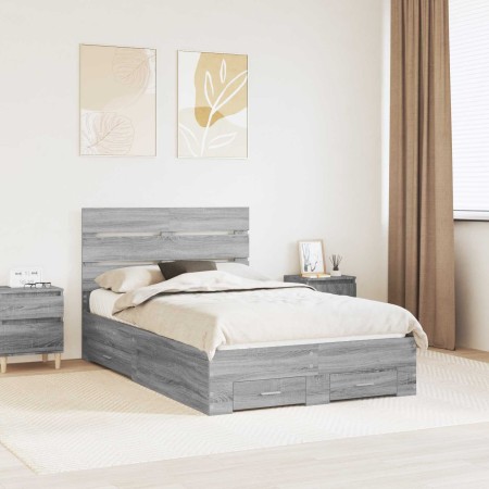 Estructura de cama con cajón Gris Sonoma 135 x 190 cm en Conjuntos de muebles | Comprar online en Foro24