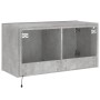 Wandmontierter TV-Schrank mit LED-Leuchten betongrau 80x35x41 cm von , TV-Möbel - Ref: Foro24-837319, Preis: 57,61 €, Rabatt: %