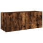 Wandmontierter TV-Schrank mit LED-Leuchten, geräucherte Eiche, 100 x 35 x 41 cm von , TV-Möbel - Ref: Foro24-837327, Preis: 6...