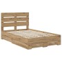 Estructura de cama con cajón Roble artesanal 135 x 190 cm en Conjuntos de muebles | Comprar online en Foro24