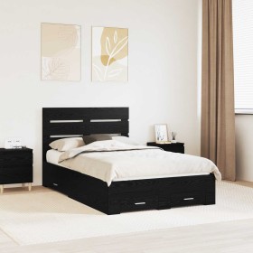 Estructura de cama con cajón Roble Negro 120 x 200 cm en Conjuntos de muebles | Comprar online en Foro24