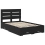 Estructura de cama con cajón Roble Negro 120 x 200 cm en Conjuntos de muebles | Comprar online en Foro24