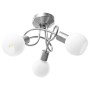 Lámpara de techo pantallas cerámica bol blanco 3 bombillas E14