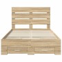 Estructura de cama con cajón Roble Sonoma 120 x 200 cm en Conjuntos de muebles | Comprar online en Foro24